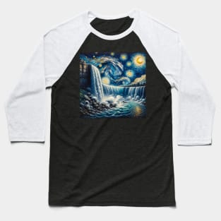 Niagara Falls Starry Night - Beautiful Iconic Places Baseball T-Shirt